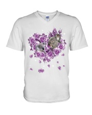 Koalas mom purple rose V-Neck T-Shirt tile