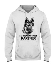 German shepherd my partner Hooded Sweatshirt tile