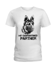 German shepherd my partner Ladies T-Shirt tile
