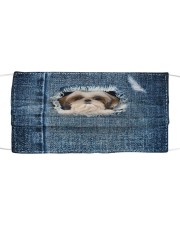 ln 5 shih tzu blue face mask Cloth face mask front