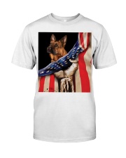 German Shepherd Hello America Premium Fit Mens Tee tile