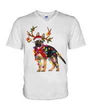 German shepherd gorgeous reindeer V-Neck T-Shirt tile