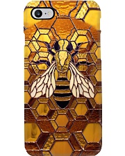 Bee A Queen Stained Glass Pattern Print Phone Case i-phone-8-case