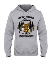 It's not drinking alone it's called social Hooded Sweatshirt tile