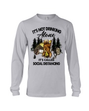 It's not drinking alone it's called social Long Sleeve Tee tile