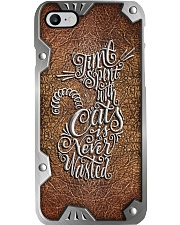 Time Spent With Cats Metal Pattern Print Phone Case i-phone-8-case