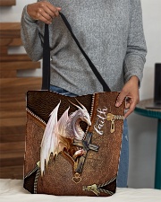 Faith Leather Pattern Print All-over Tote aos-all-over-tote-lifestyle-front-10