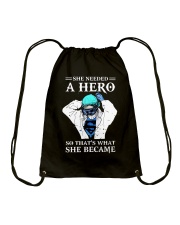 She needed a hero so that's what she became Drawstring Bag tile