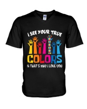 AUTISM AWARENESS V-Neck T-Shirt tile