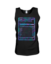 Law enforcement Nutrition Fact Unisex Tank tile