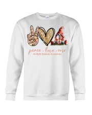 Peace love cure Gnome Crewneck Sweatshirt front