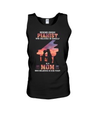 Behind every pianist who believes in himself Unisex Tank tile