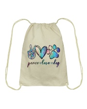 Peace love Drawstring Bag tile