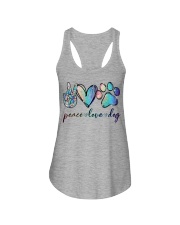 Peace love Ladies Flowy Tank tile