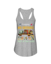 Keeping my distance from the rest of the world Ladies Flowy Tank tile