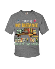 Keeping my distance from the rest of the world Youth T-Shirt tile