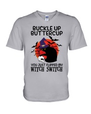 Buckle up buttercup V-Neck T-Shirt tile