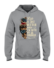 Life is just better Hooded Sweatshirt tile