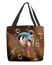 Stay out of my bubble Leather pattern print All-over Tote front