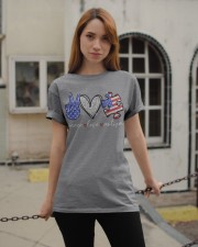 Peace love autism independence day Classic T-Shirt apparel-classic-tshirt-lifestyle-19