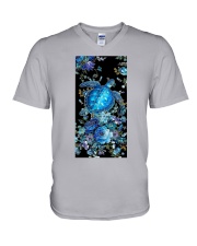 Ttl Ghi Bo Trang V-Neck T-Shirt tile