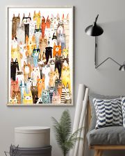 Colorful pile of cats 11x17 Poster lifestyle-poster-1