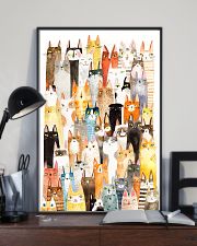 Colorful pile of cats 11x17 Poster lifestyle-poster-2