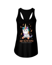 Don't tell me to smile Ladies Flowy Tank tile