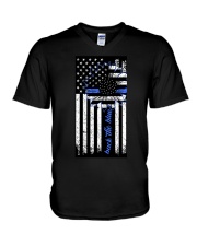 Back the blue V-Neck T-Shirt tile