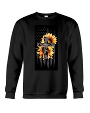 Independence day flag cross Crewneck Sweatshirt tile