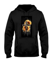 Independence day flag cross Hooded Sweatshirt tile