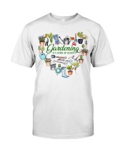 Gardening is a work of heart Classic T-Shirt tile
