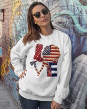 Love firefighter Independence day Crewneck Sweatshirt lifestyle-unisex-sweatshirt-front-3