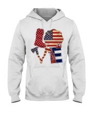 Love firefighter Independence day Hooded Sweatshirt tile