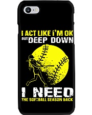 I act like I'm ok but deep down Phone Case tile