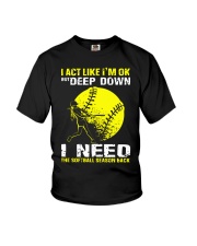 I act like I'm ok but deep down Youth T-Shirt tile