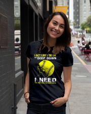 I act like I'm ok but deep down Ladies T-Shirt lifestyle-women-crewneck-front-5