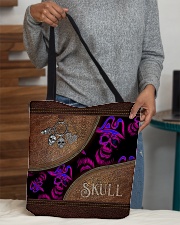 Cool Skull Faux Leather Tote All-over Tote aos-all-over-tote-lifestyle-front-10
