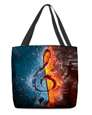 Fire water G-clef All-over Tote back
