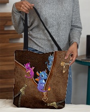 Dragon Leather Pattern Print All-over Tote aos-all-over-tote-lifestyle-front-10