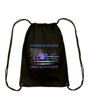 America in my veins Gardening in my heart Drawstring Bag tile