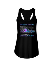 America in my veins Gardening in my heart Ladies Flowy Tank tile