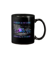 America in my veins Gardening in my heart Mug tile