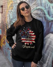 American flag sunflower Independence day Crewneck Sweatshirt lifestyle-unisex-sweatshirt-front-3
