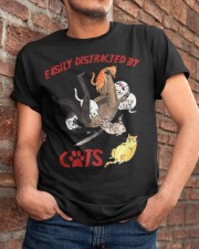 Easily distracted by cats Classic T-Shirt apparel-classic-tshirt-lifestyle-26