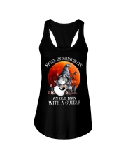Never underestimate an old man Ladies Flowy Tank tile