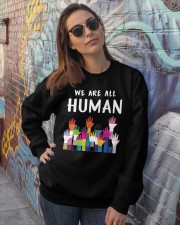 We are all human Crewneck Sweatshirt lifestyle-unisex-sweatshirt-front-3
