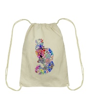 Floral Cat Drawstring Bag tile
