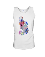 Floral Cat Unisex Tank tile