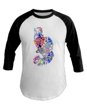 Floral Cat Baseball Tee tile
